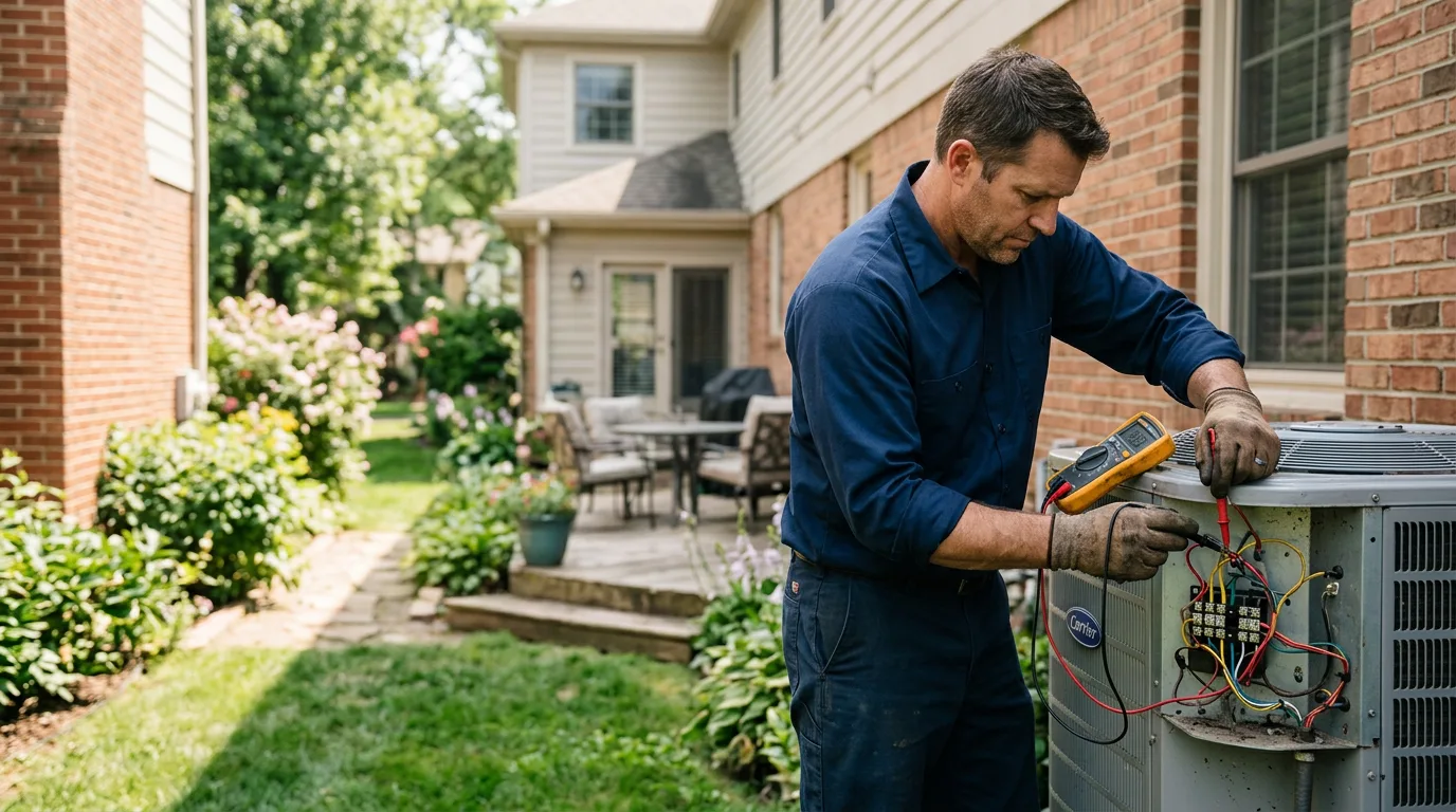 HVAC technician working near East Branch, NY